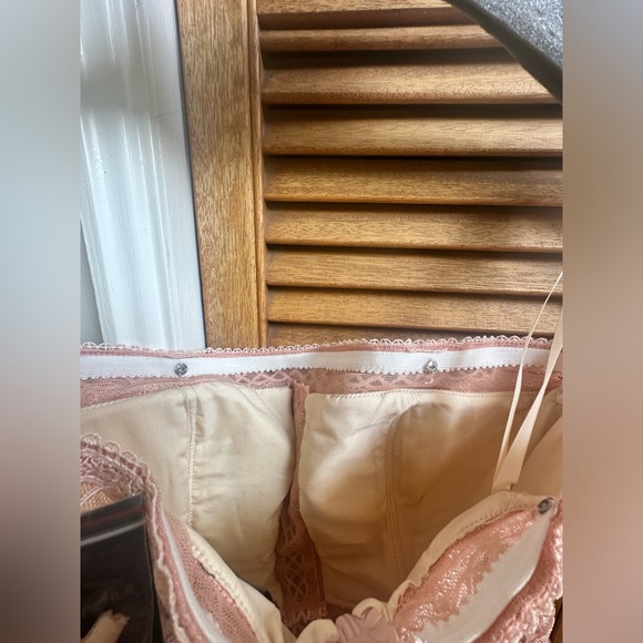 Basix Black Label Pink Strapless Floral Evening Gown Size 2 - Picture 8 of 14